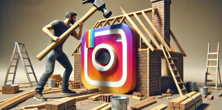 la construction de l&#39;application instagram